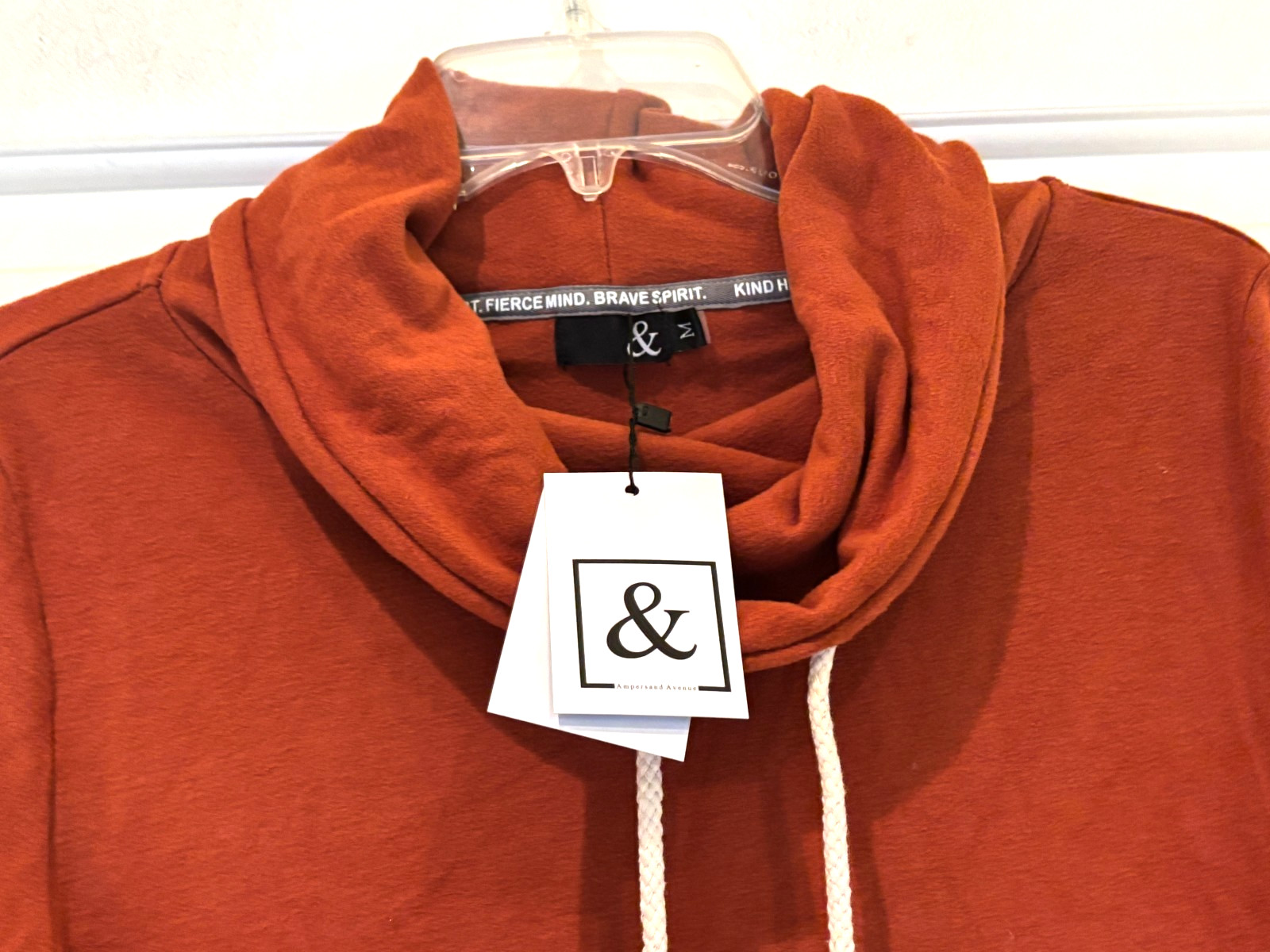 Ampersand Tunic Shirt Cowl Neck Super Soft Size Womens M NEW $50
