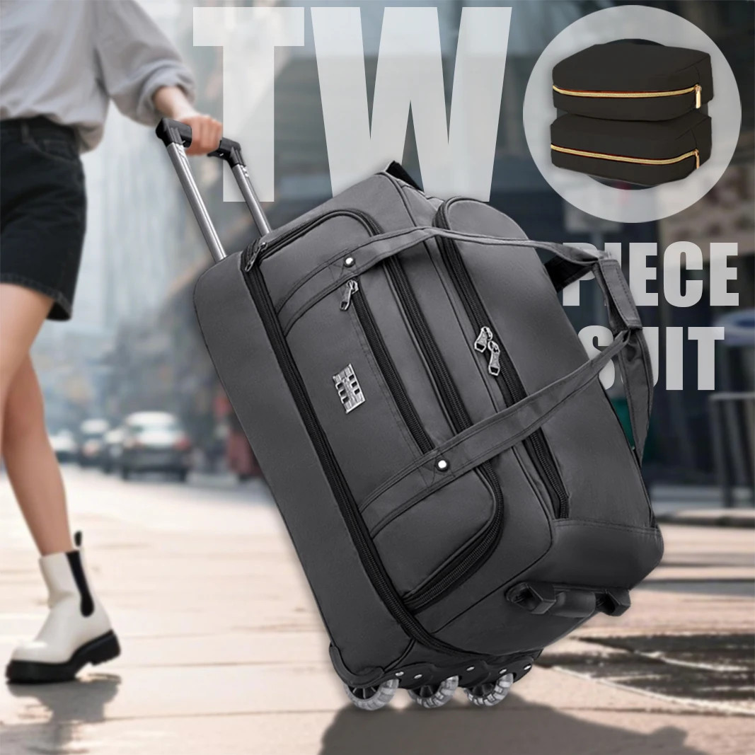 Multifunctional Trolley Travel Bag, Large-Capacity Men’S and Women’S Business Bo