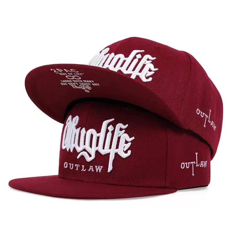 2Pac Thug Life Baseball Cap Hat Tupac Shakur Outlaw Rap Flat Brim Snapback