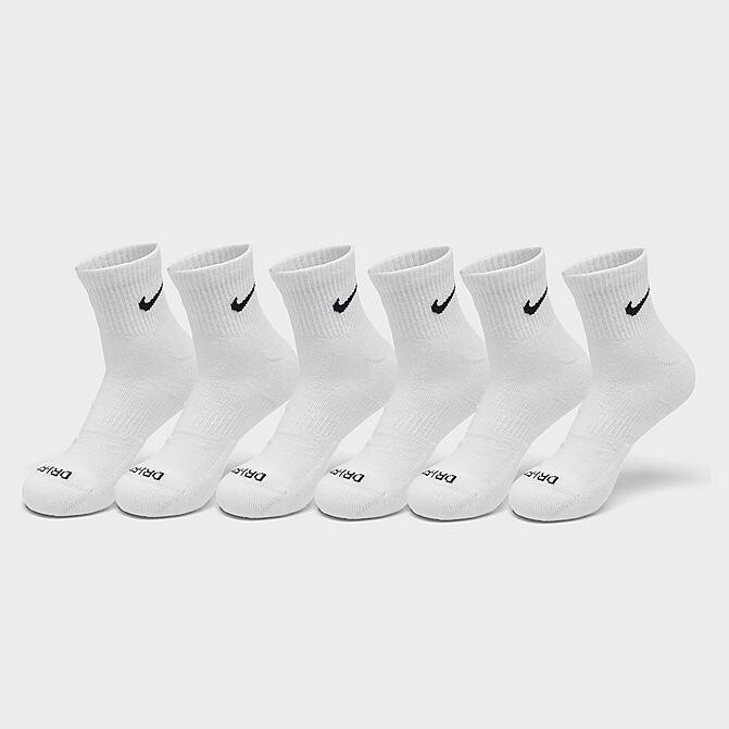 Nike Men’s Everyday 6 Pack Cushioned Ankle Socks White Size L 8-12 Shoe NEW!