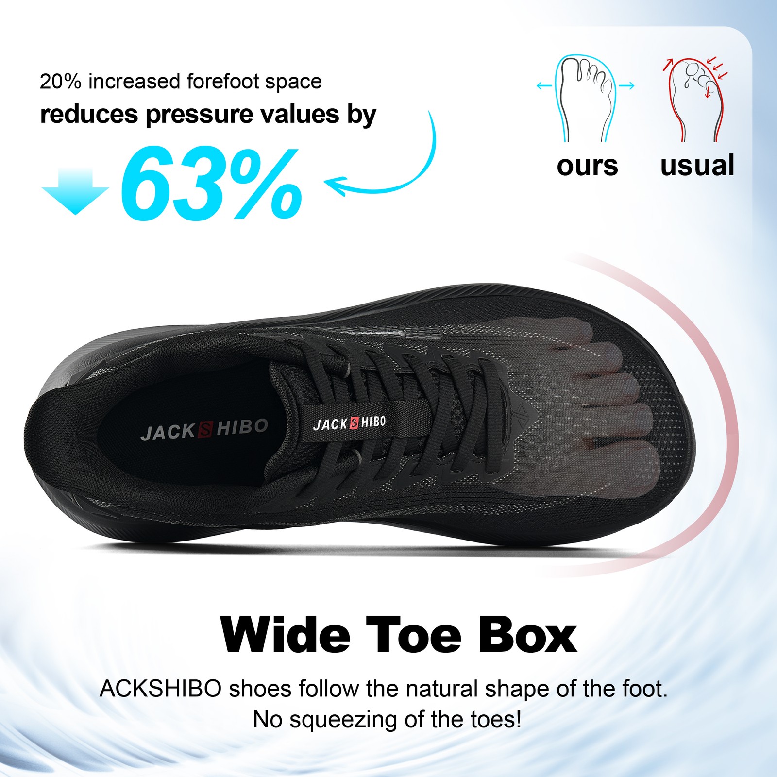Men Wide Toe Box Zero Drop Sneakers Hands Free Arch Support Shoes Tennis Running