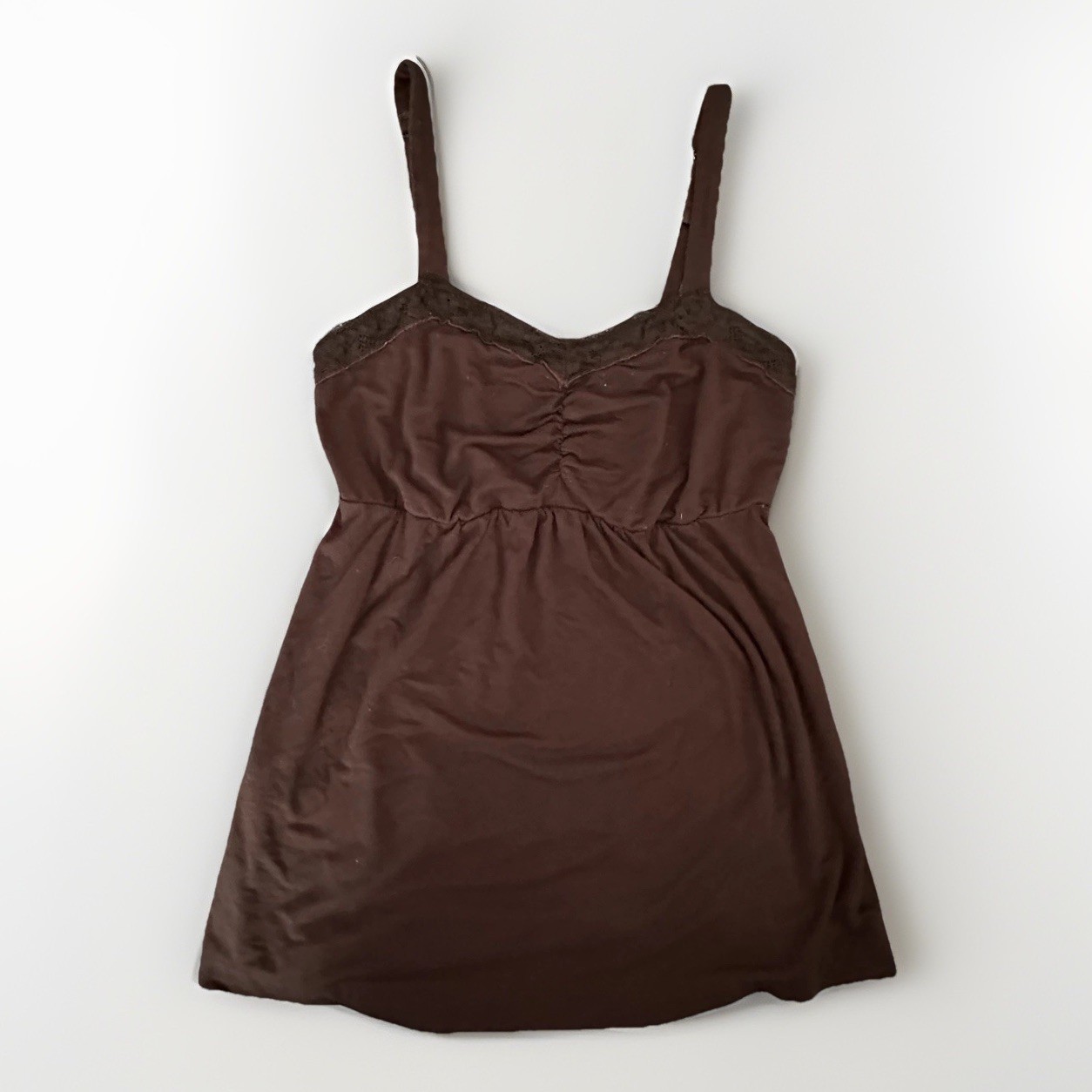 Vtg Lace Babydoll Tank Top Elena Gilbert XS Y2K Black Vampire Diaries