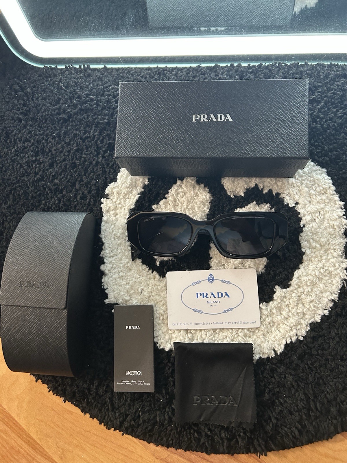 Black Prada Frame Sunglasses