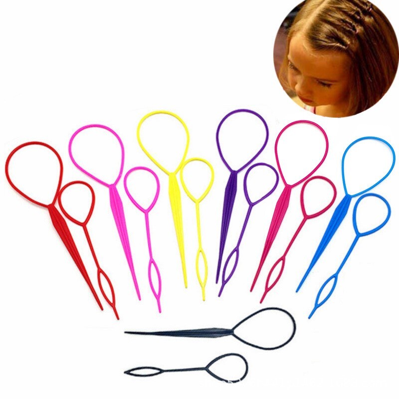 Womens Girl Plastic Magic Topsy Tail Hair Braid Ponytail Styling Maker Clip Tool