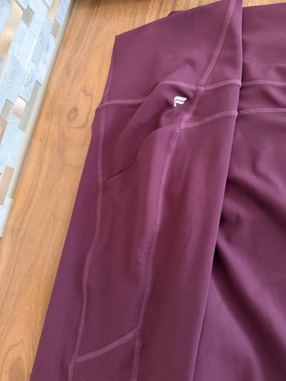 Fabletics PureLuxe High-Waisted Leggings – Burgundy Plum – Activewear