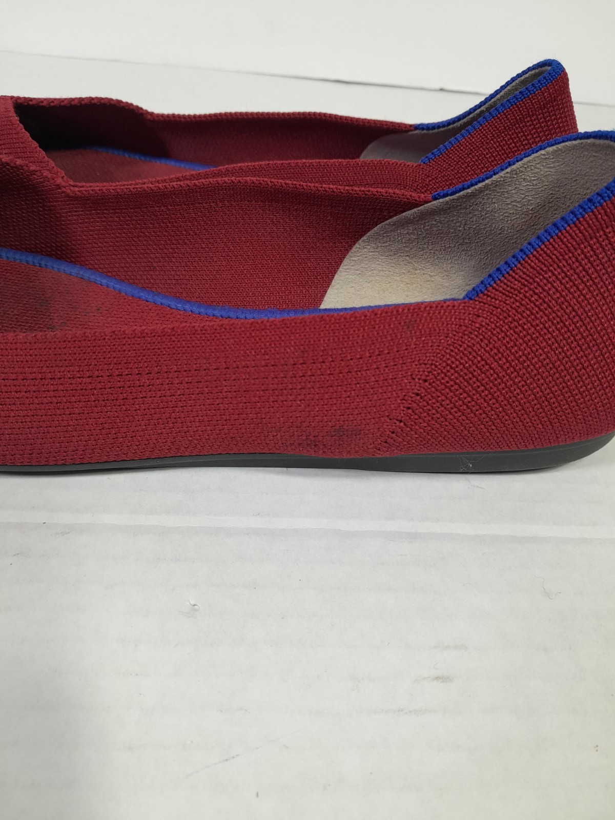 Rothy’s The Flat Round Toe Slip-On Luxury Ballet Flats Red Women Sz 8.5 Maroon
