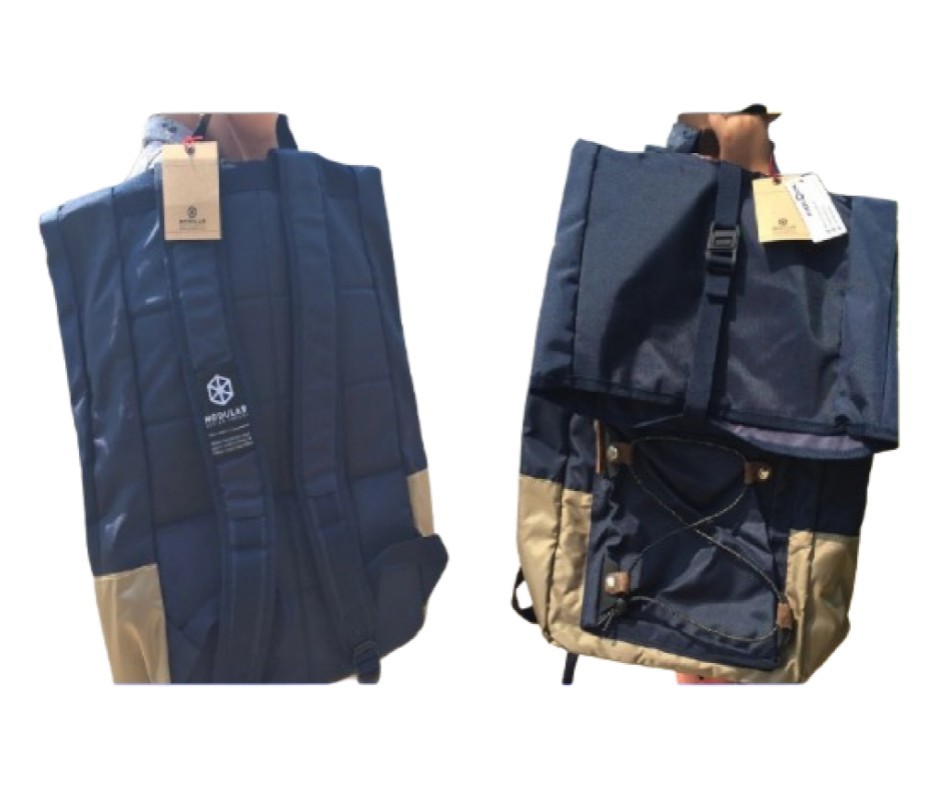Men Backpack BLUE Multifunction Travel Handbag Crossbody Bag 25L Business NEW
