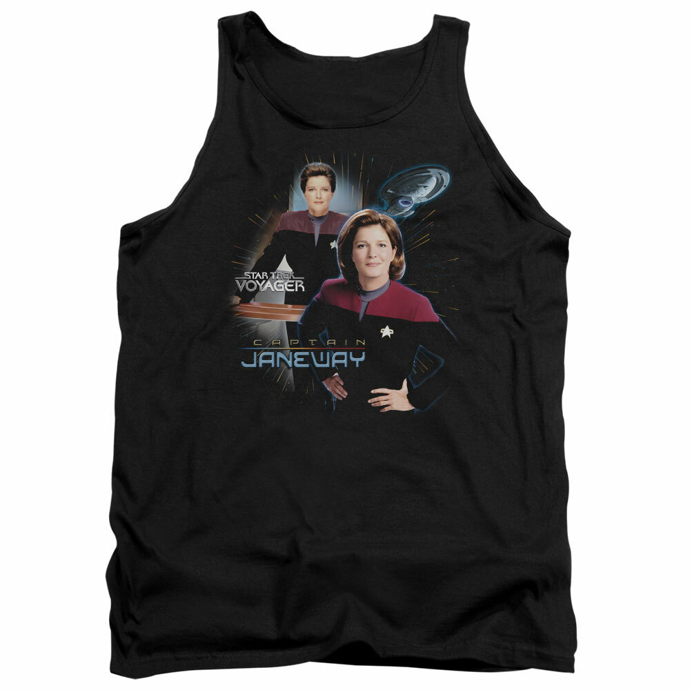 Star Trek Voyager Captain Janeway Men’s Licensed T-Shirt S-5XL USS Voyager Tee