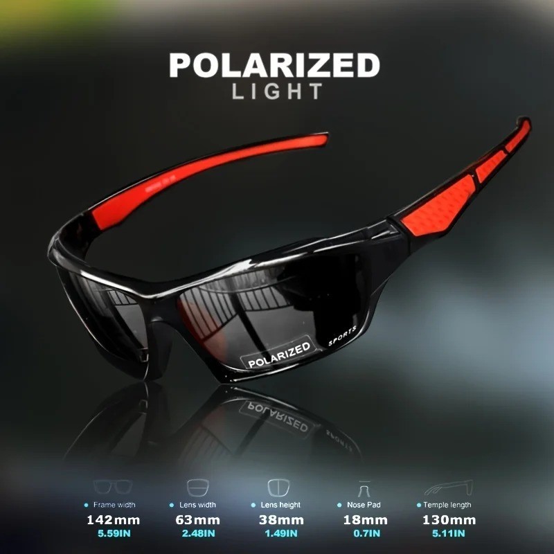 2025 Polarized Sports Sunglasses Men Driving Fishing Cycling UV400 C1 1Pc