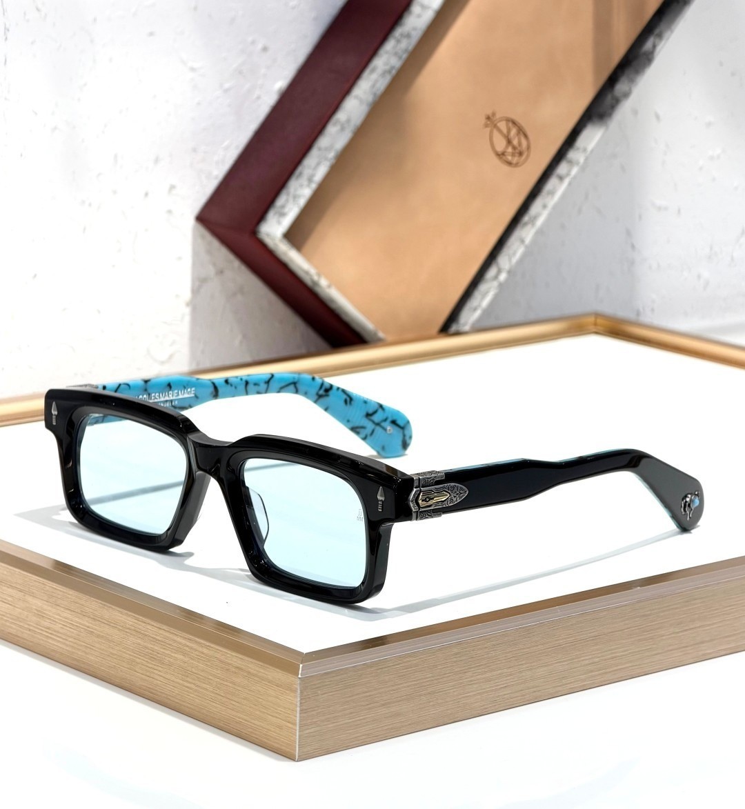 JACQUES MARIE MAGE BELVEDERE Black Turquoise Marble/Blue – 50-20-146