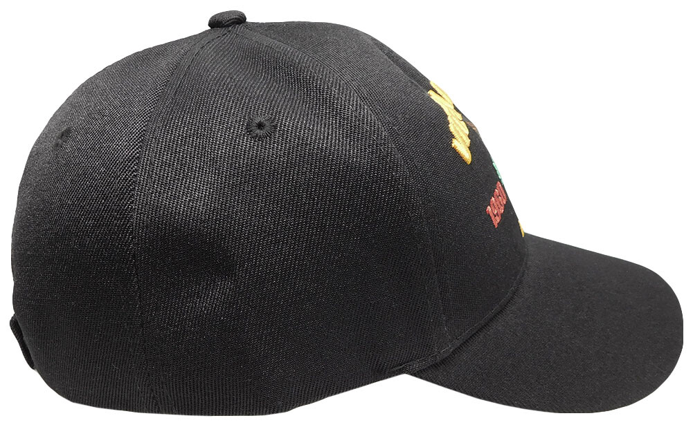 Vietnam Era 1960-1975 Veteran Black With USA Flag On Bill Embroidered Cap Hat