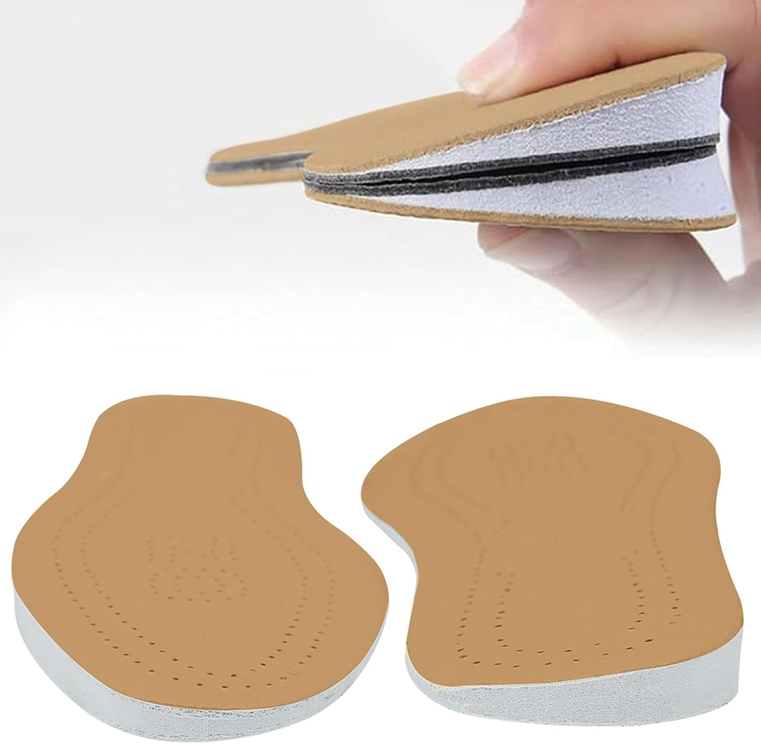 Supination Insoles,O/Xo Leg Orthopedic Corrective Brown Insoles,For Foot Alignme