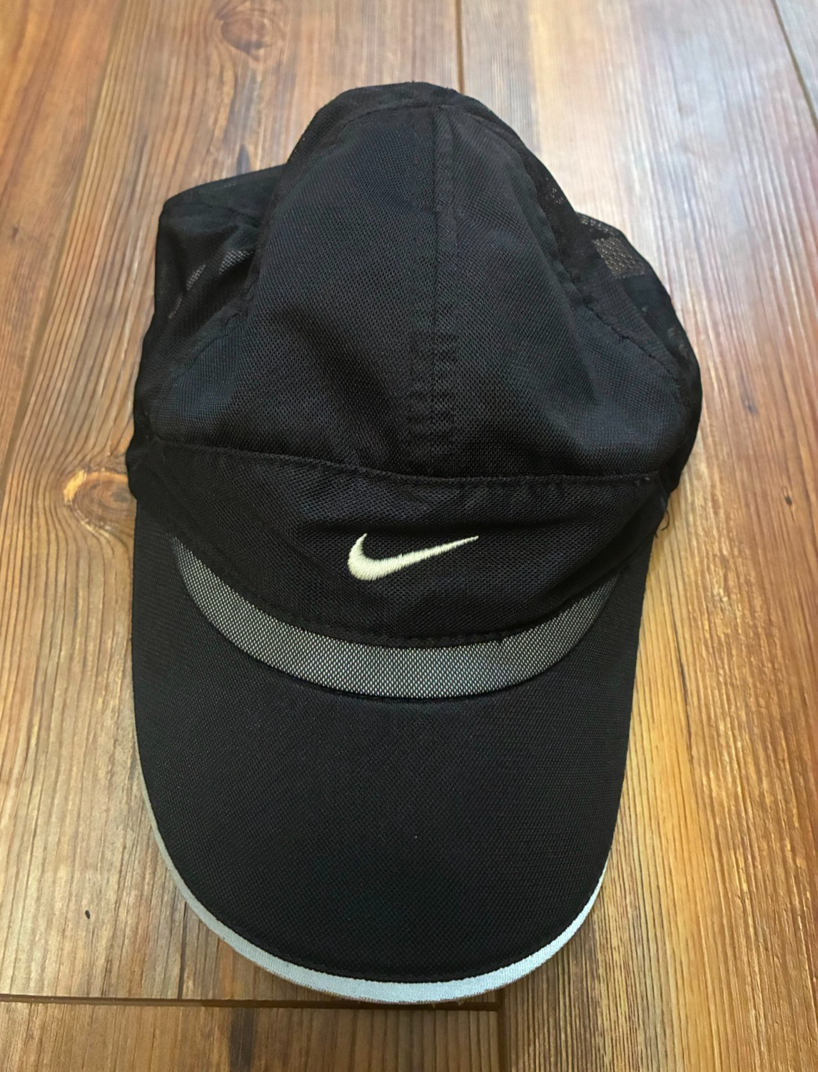 Nike Tailwind Dri-FIT Black Running Golf Cap Hat Swoosh Logo Strapback🔥FASTSHIP