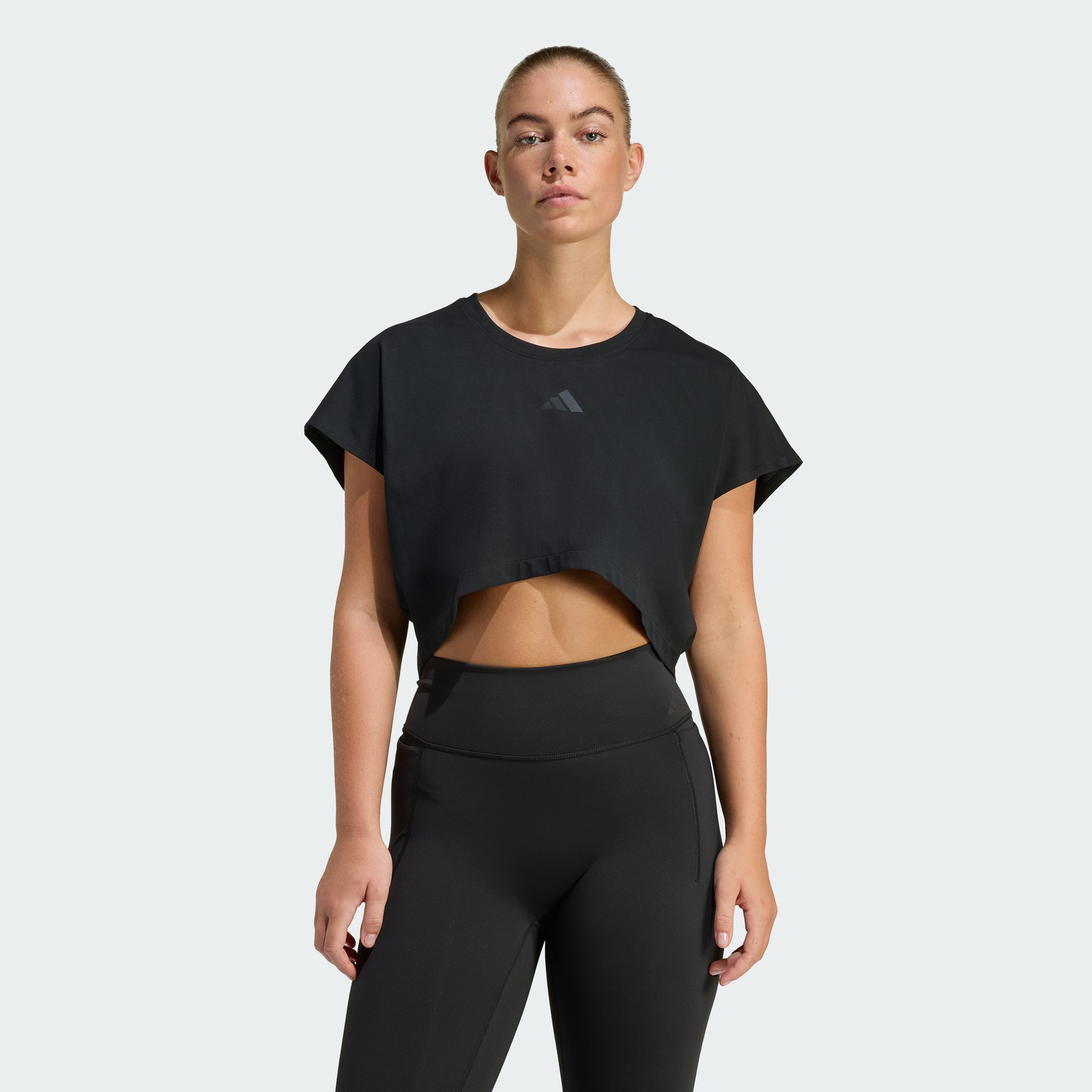 adidas women Power Workout Cropped Boxy 3-Stripes Tank