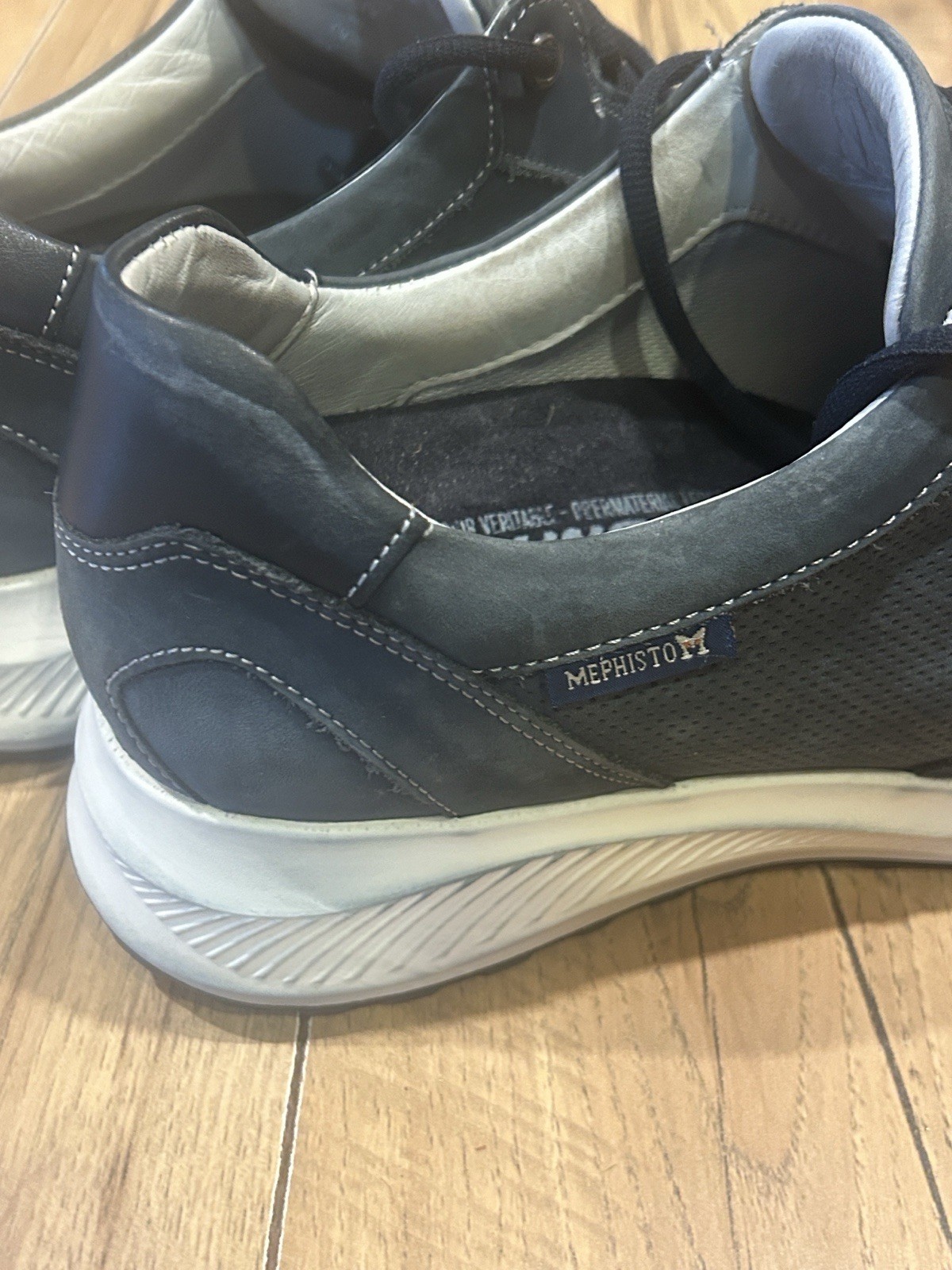 Mephisto DOYLE BLUE MENS SHOE SIZE US 9 EURO 6.5 NUBUCK LACE UP