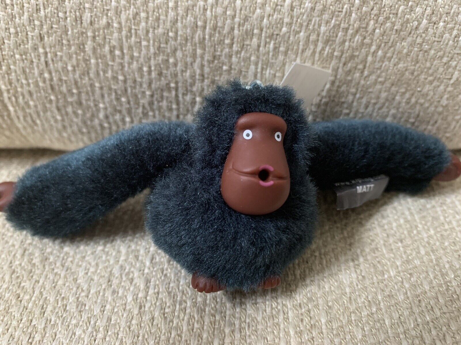 NWT KIPLING MONKEY KEYCHAIN KEY RING CHARM BLACK RED GRAY BLUE GREEN SUCK THUMB