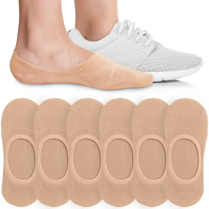 4× Womens No Show Socks Silicone Nonslip Summer Invisible Low Cut Boat Socks USA