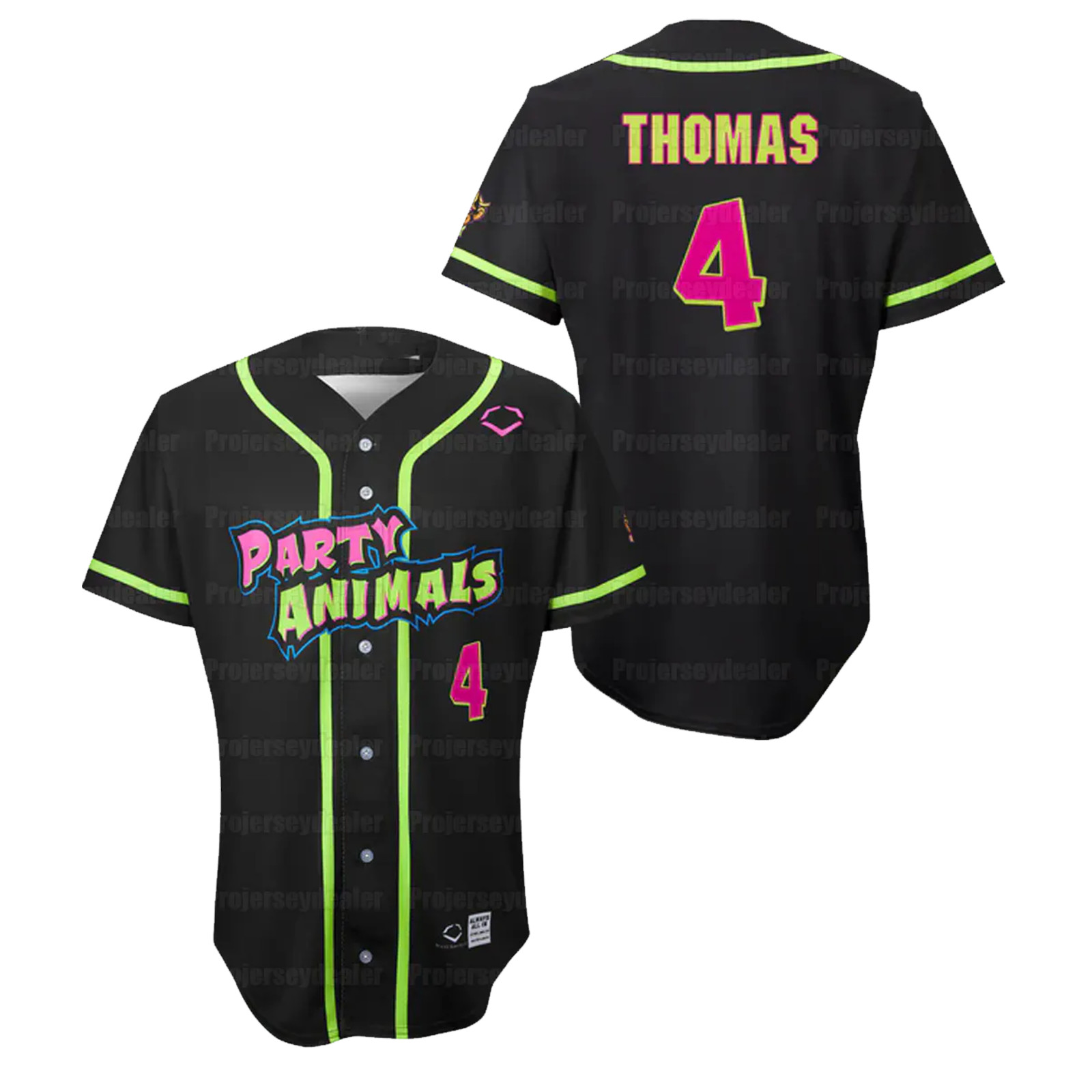 Party Animals #4 Thomas Jersey Baseball Jersey Team AOP 3D Shirt AB20