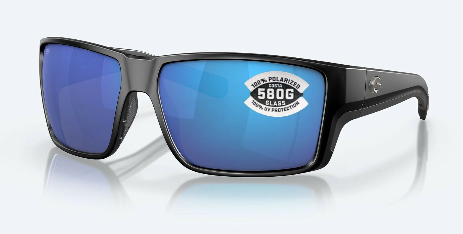 Costa Del Mar Reefton Pro Matte Black / Blue Mirror Polarized Glass 580G – NEW