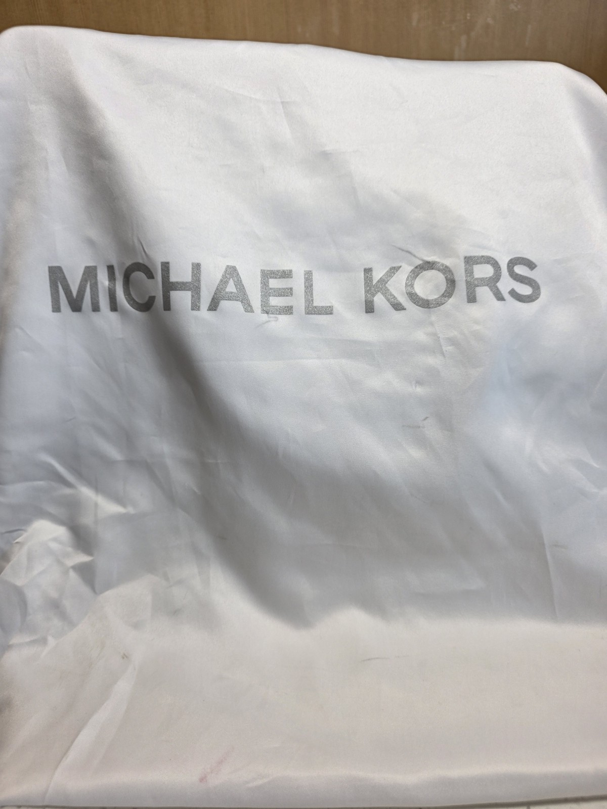 Michael Kors Aqua Blue Medium Blue Satchel Top Handle Silver Hardware Dust Bag