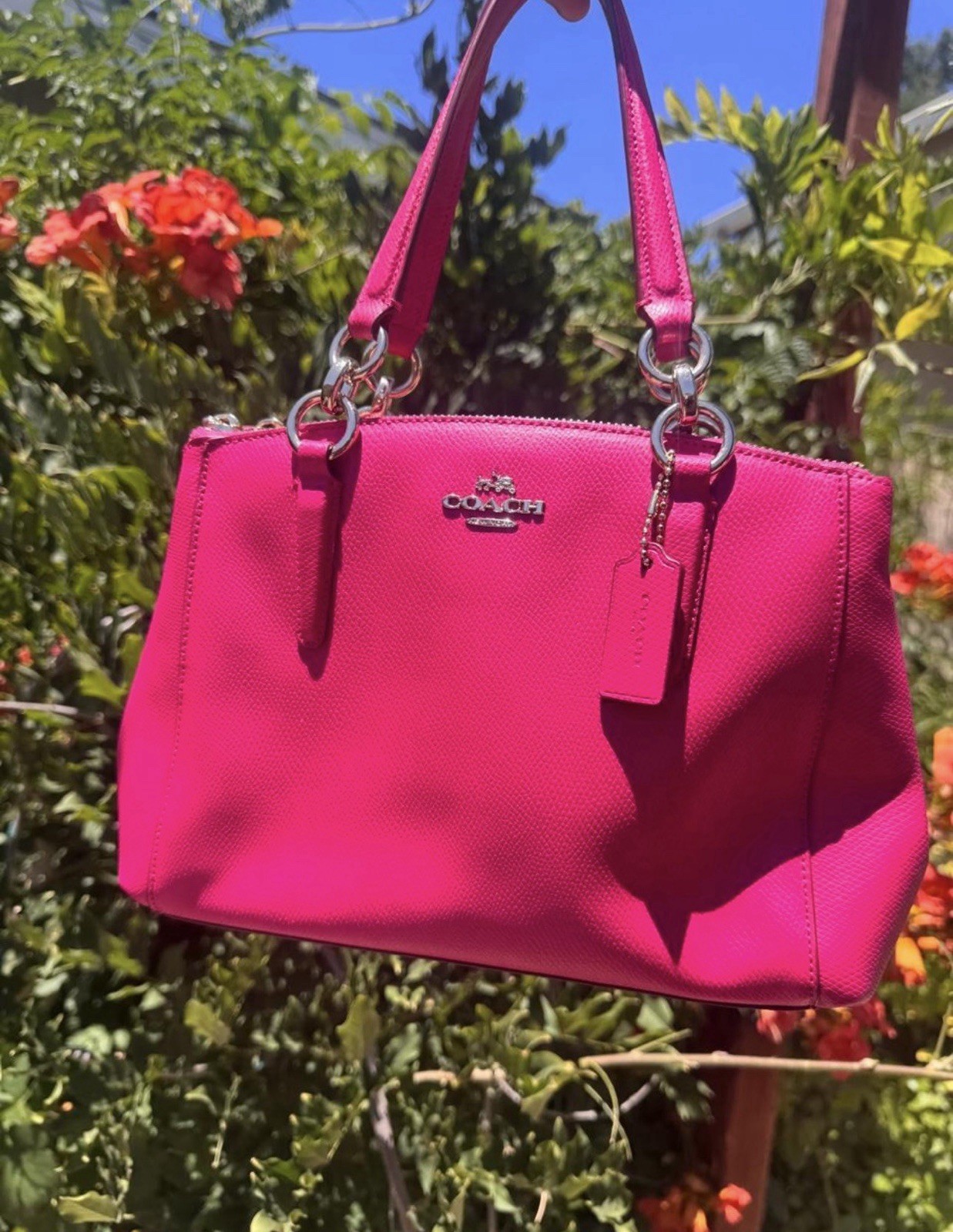 Coach Mini Pink Christie Carryall Handbag
