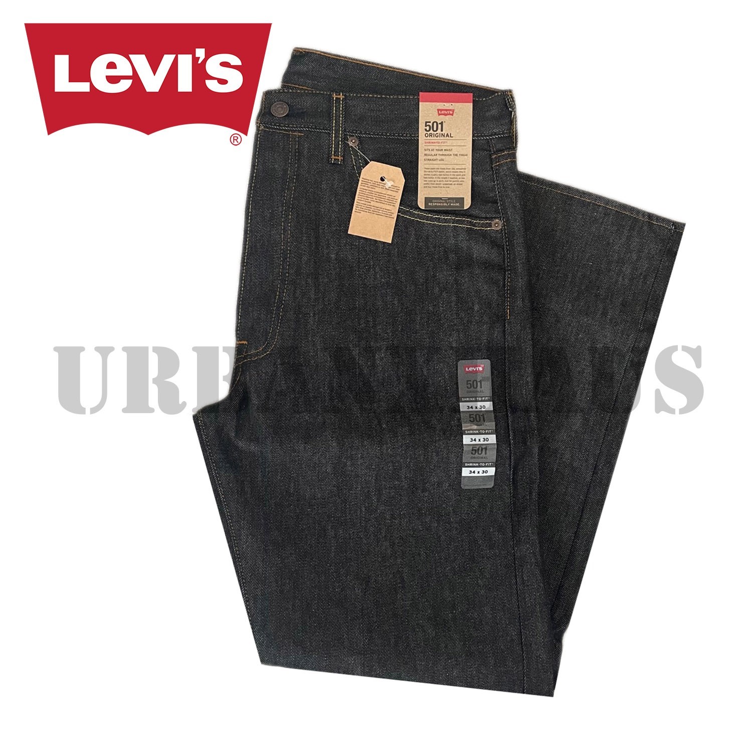 Levi’s 501 Original Shrink-To-Fit Men’s Straight Leg Denim Jeans (30 to 46)