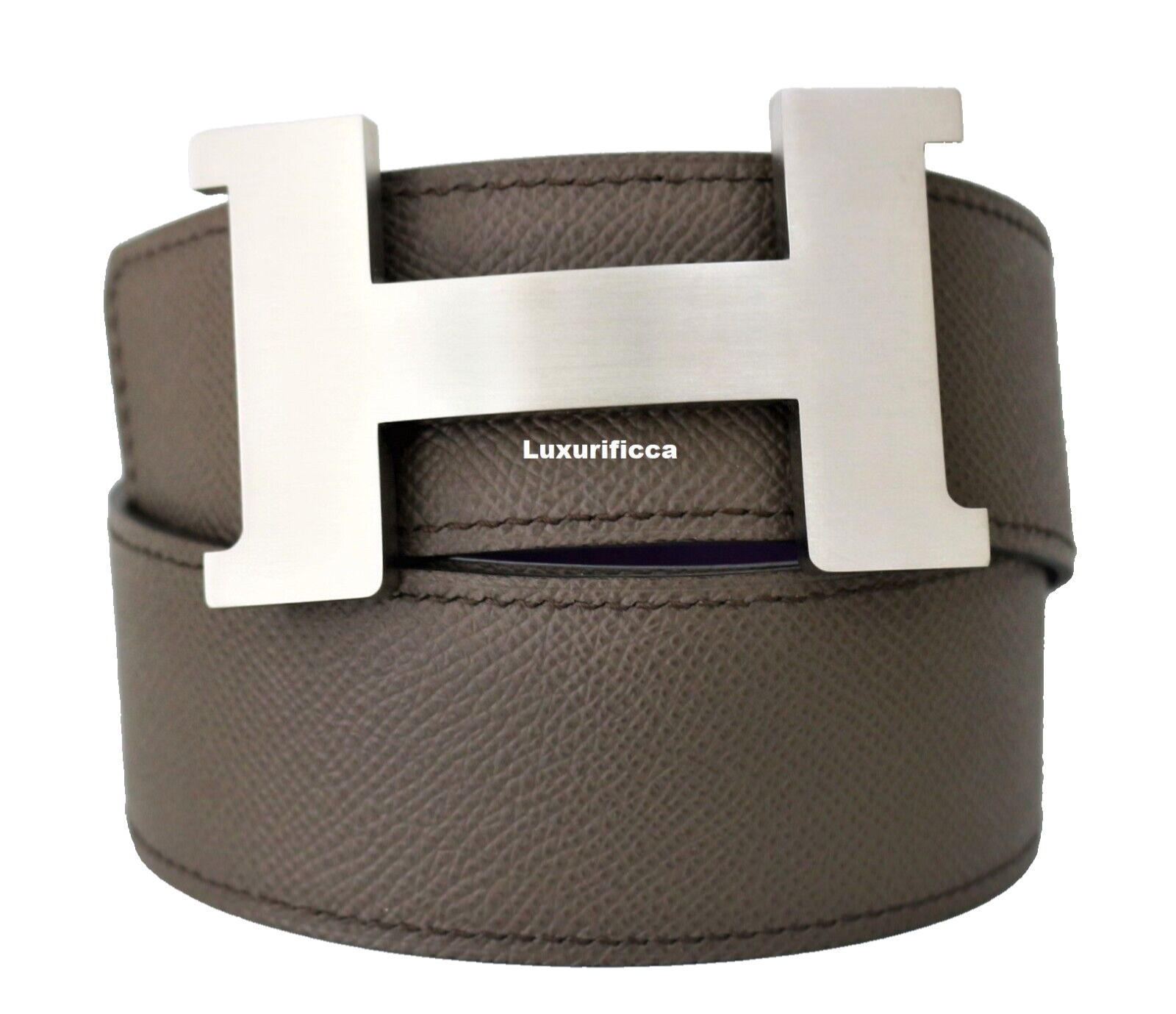 5 DAYS SALES AUTH. Hermes 42MM/85CM Belt Silver Buckle