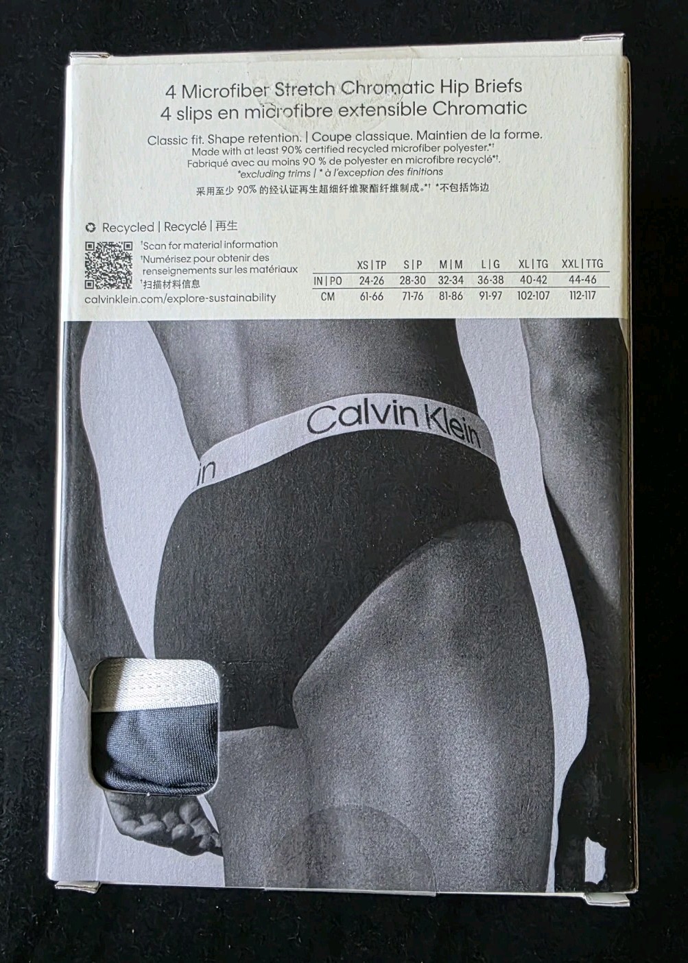 CALVIN KLEIN MICROFIBER STRETCH 4-PACK HIP BRIEFS MENS UNDERWEAR #NP27440-NWT