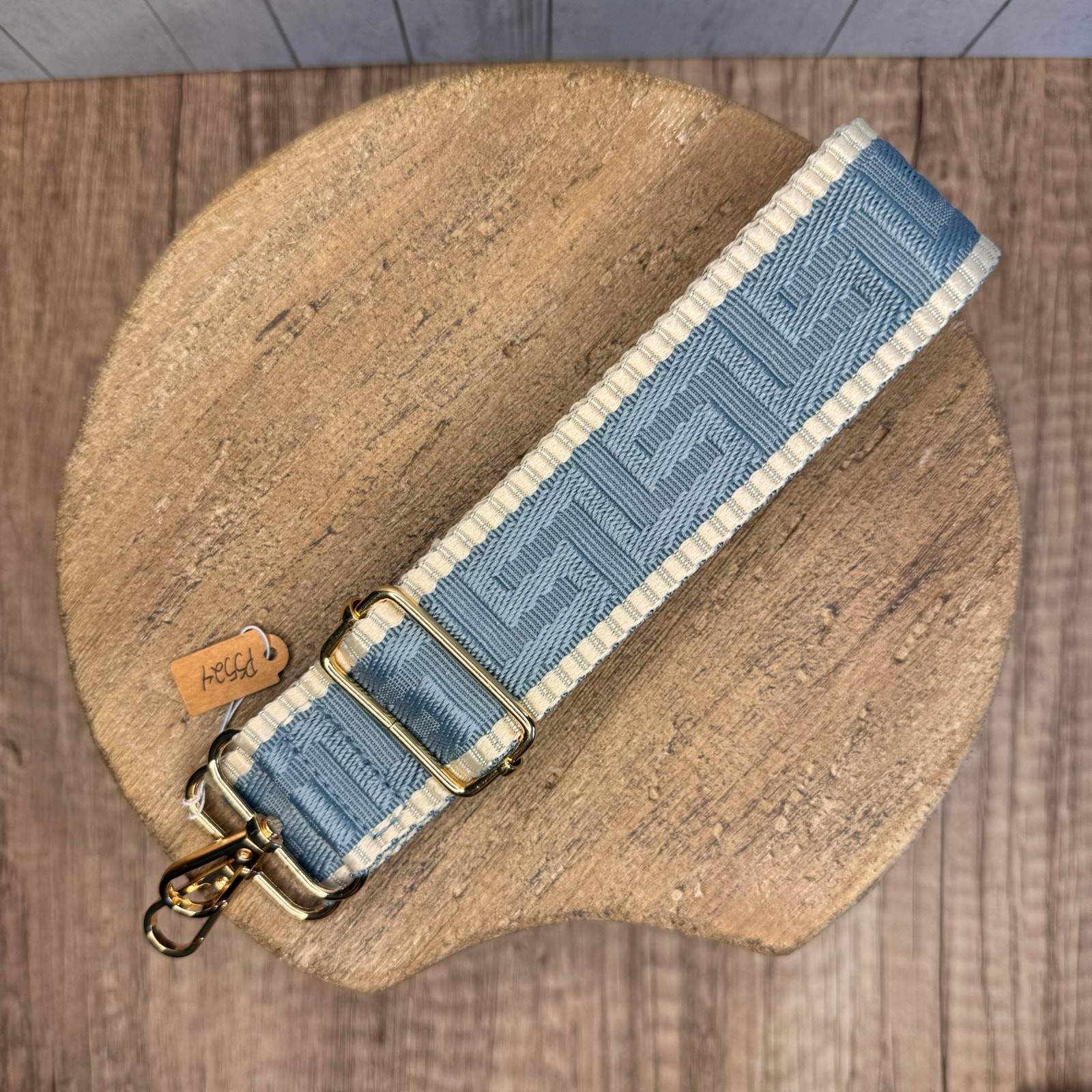 Light Blue Beige Purse Strap Guitar Strap Paisley Bag Strap Guitar Strap