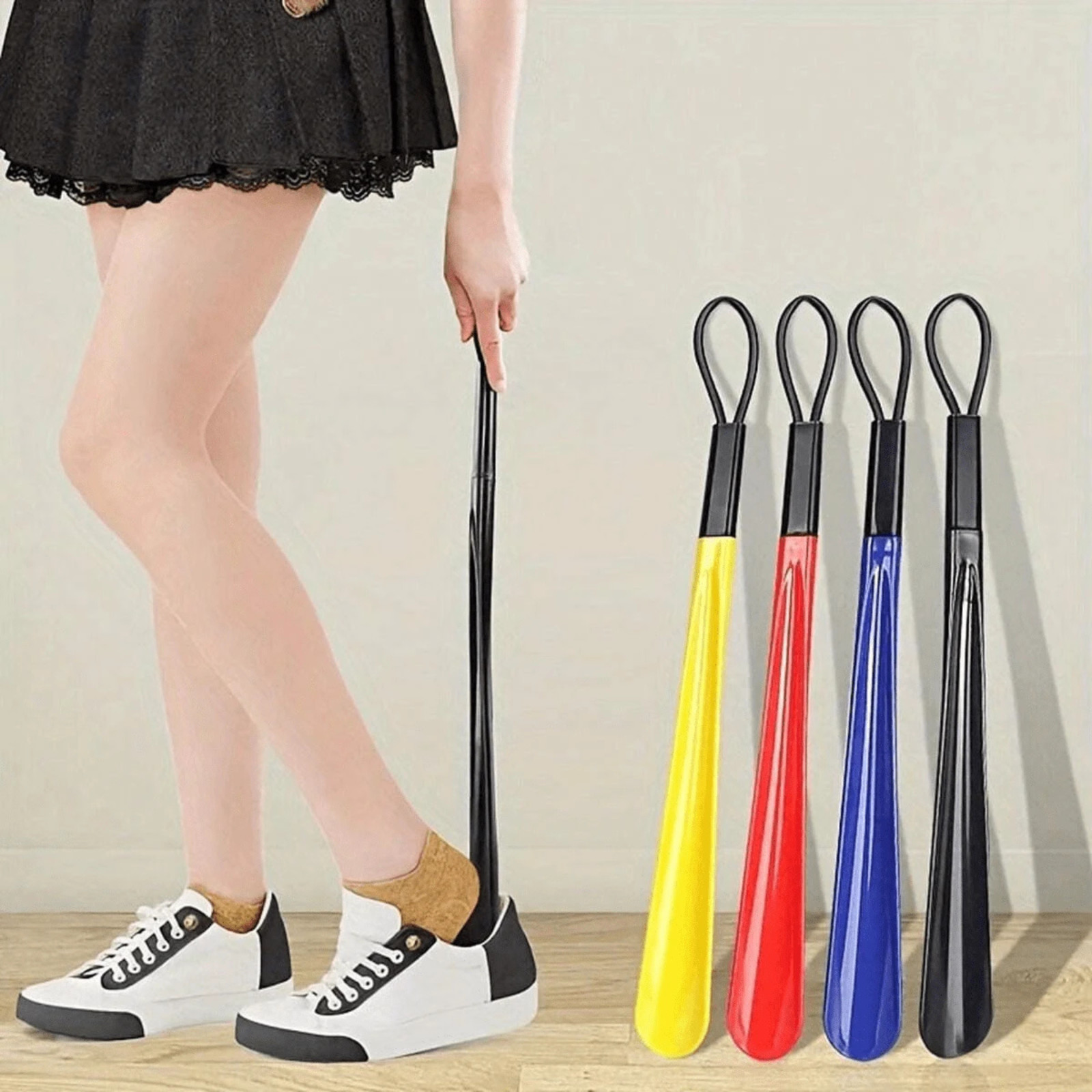 Long Handle Shoe Horn 18In Long Easy Shoe Helper Dressing Aid Senior Comfort US
