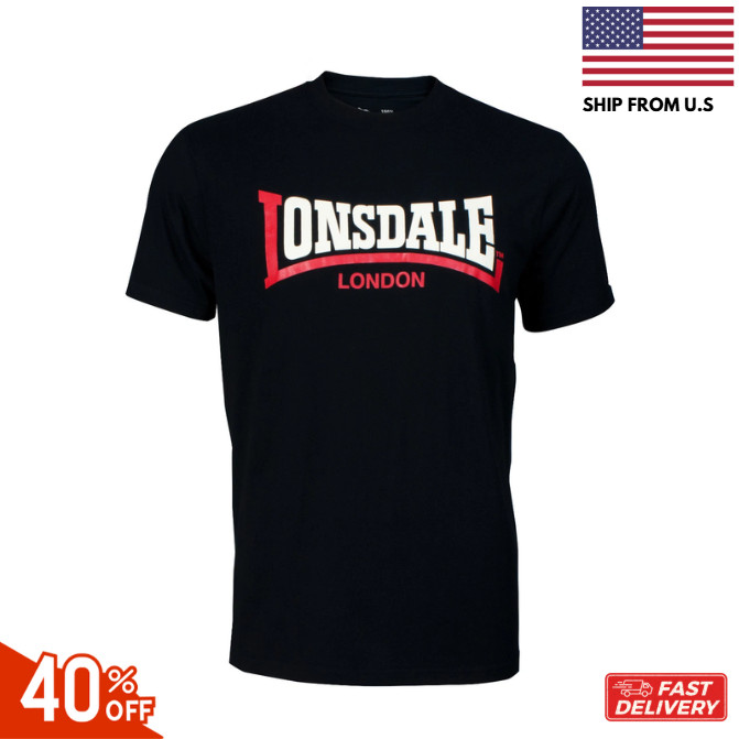 Lonsdale Two Tone T Shirt athletic casual tee, boxing brand t shirt, british str