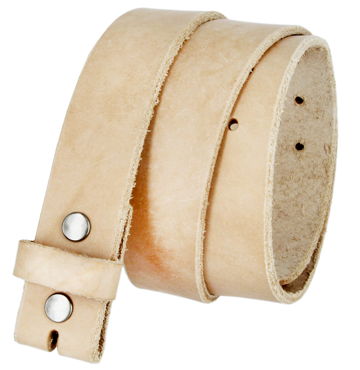 *Handcrafted, Custom Made in USA* Natural Cowhide Leather One Piece Belt Strap
