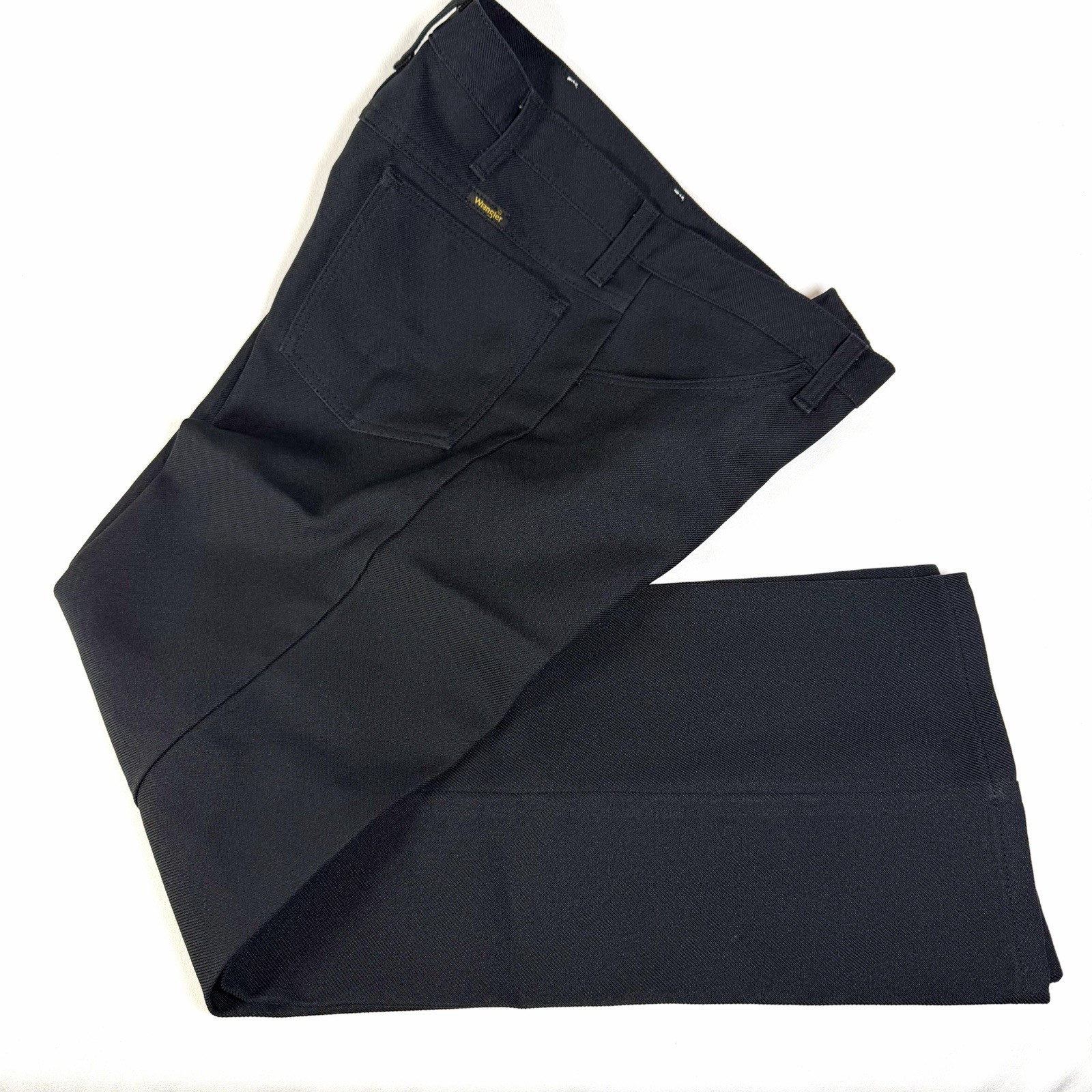Wrangler Wrancher Dress Jean Flat Front Casual Black Mens 82BK 34×29