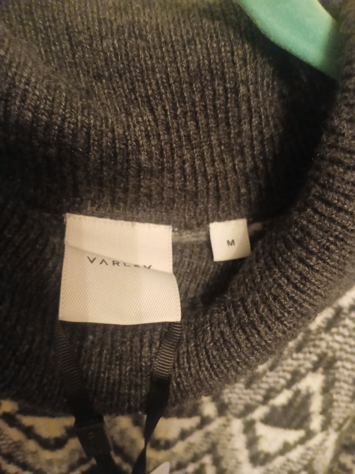 New with tags, Varley sweater charcoal and white , size medium, soft touch
