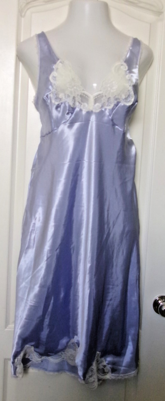 Shadowline Rochele Satin full slip Size X-Large Style 27075 Lilac Irregular