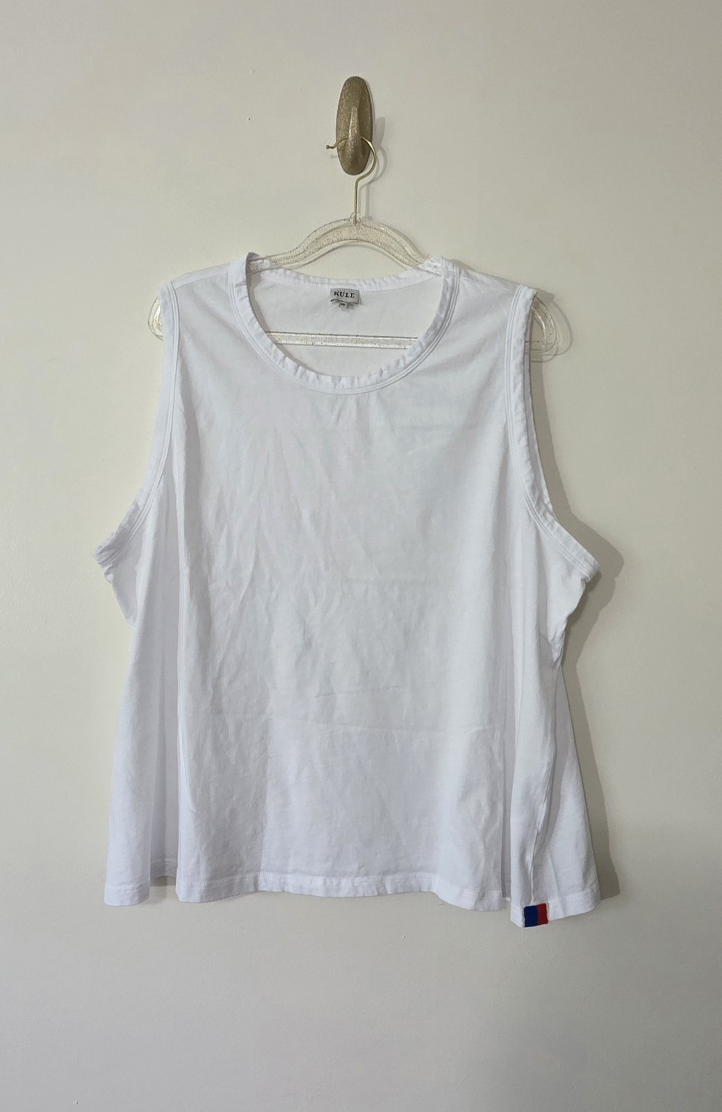 Kule «The Tank» White Tank Top 100% Organic Cotton Breathable Sustainable XXL