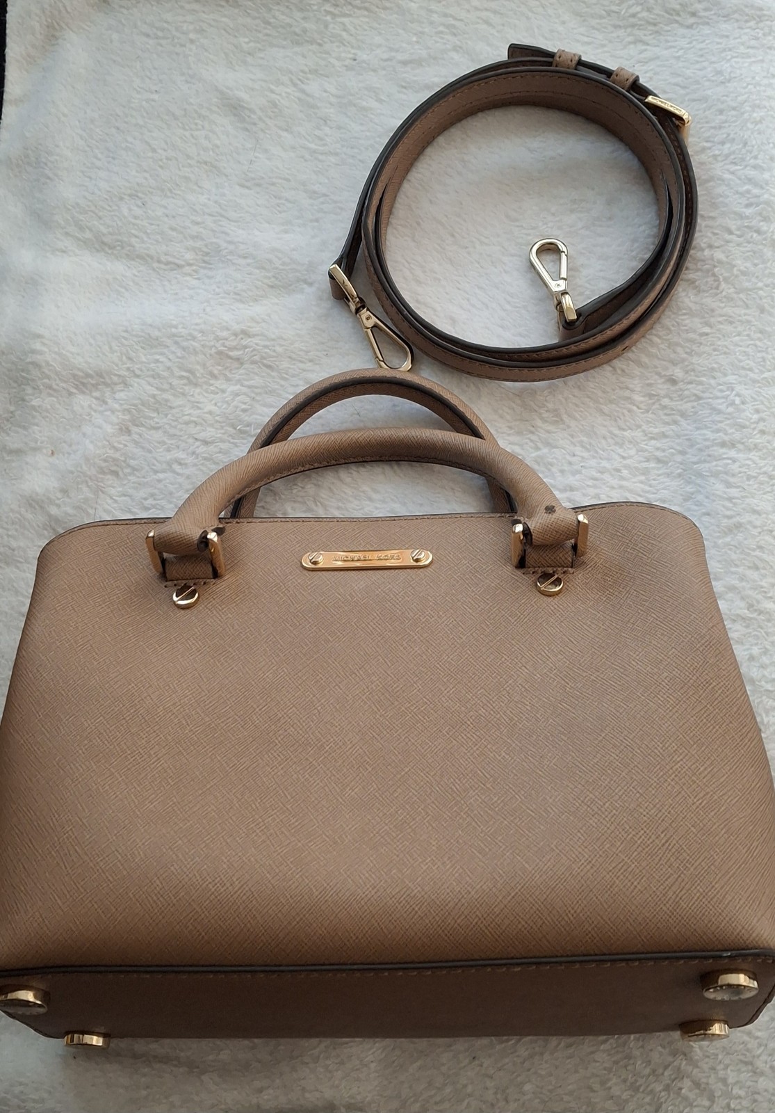 Michael Kors Sm Savannah Satchel Dark Khaki