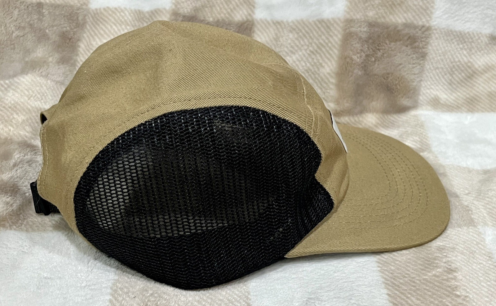 Other Half Brewing Co. 5 Panel Mesh Sides Hat Cap Strap Back Black Tan Cap Beer