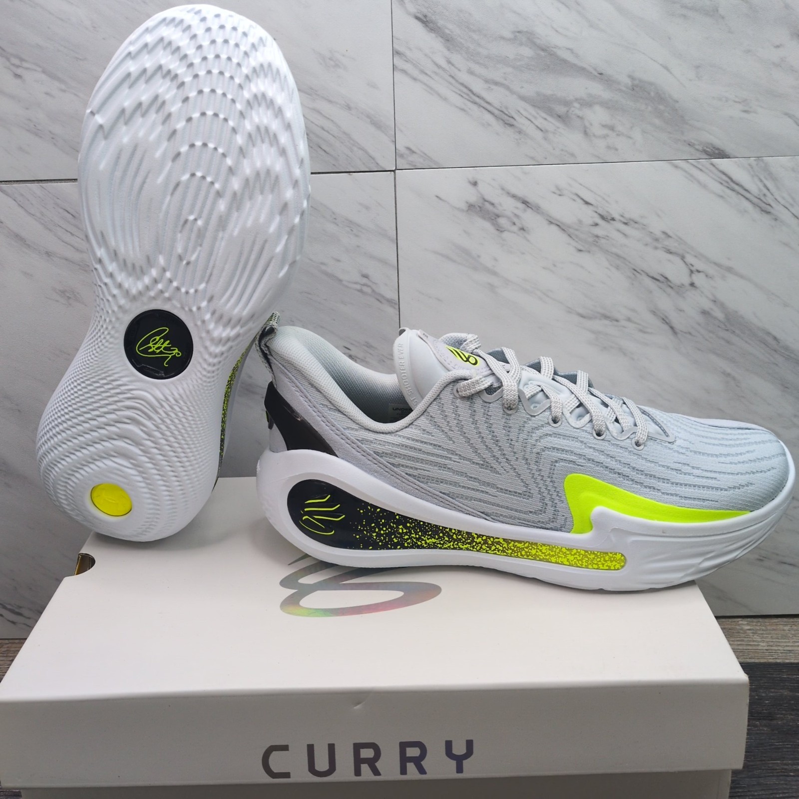 New Under Armour Curry 12 Men’s Size 9 ‘Gravity’ Grey Black Basketball Sneakers