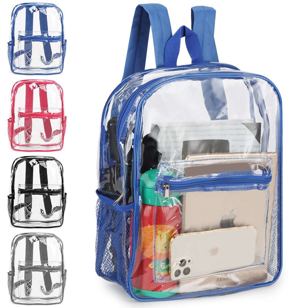 Heavy Duty Clear Backpack Waterproof Transparent Sling Bag See Through Bookbag