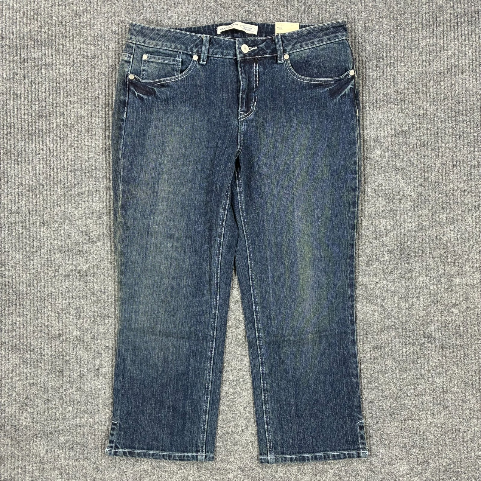 Canyon River Blues Curvy Fit Straight Jeans Womens 10 Dark Wash Stretch Denim