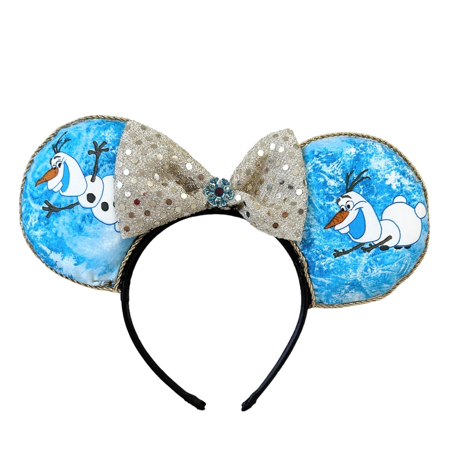 Mouse Ears Headband with Matching Bow Frozen Inspired Brand New Handmade