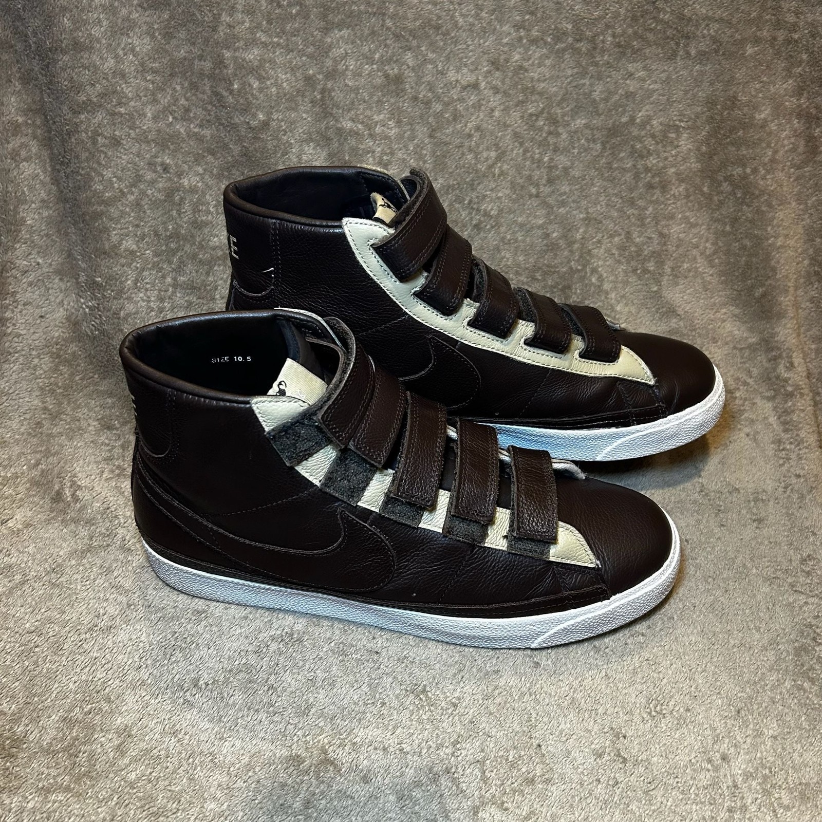 Nike Blazer AC Dark Cinder/Mushroom Brown Leather Strap Sneakers Size 10.5