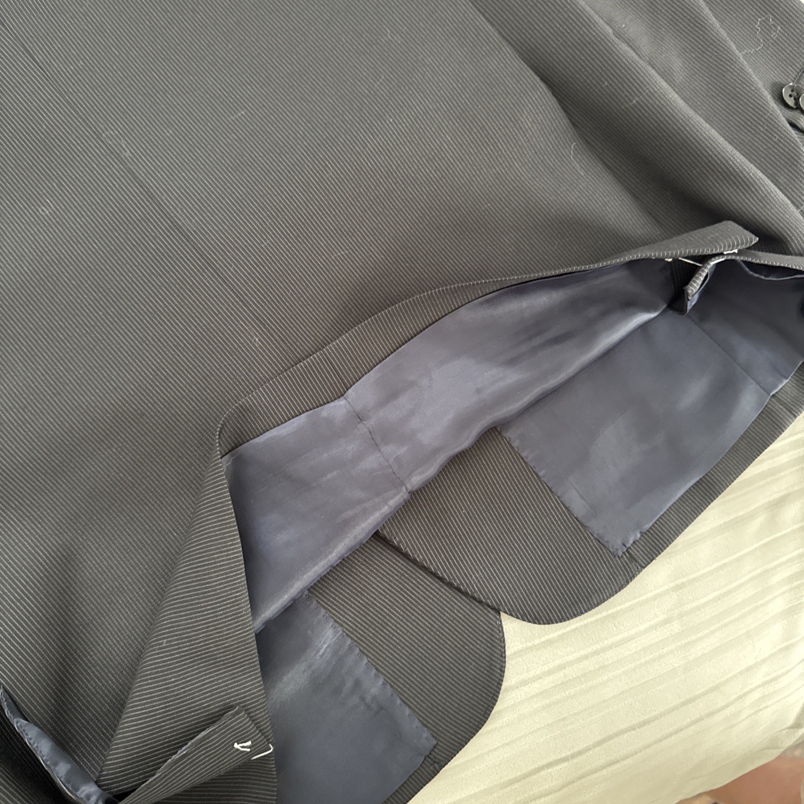 Black Brown 1826 Jack Slim Mens Blazer 40R navy blue striped NWT