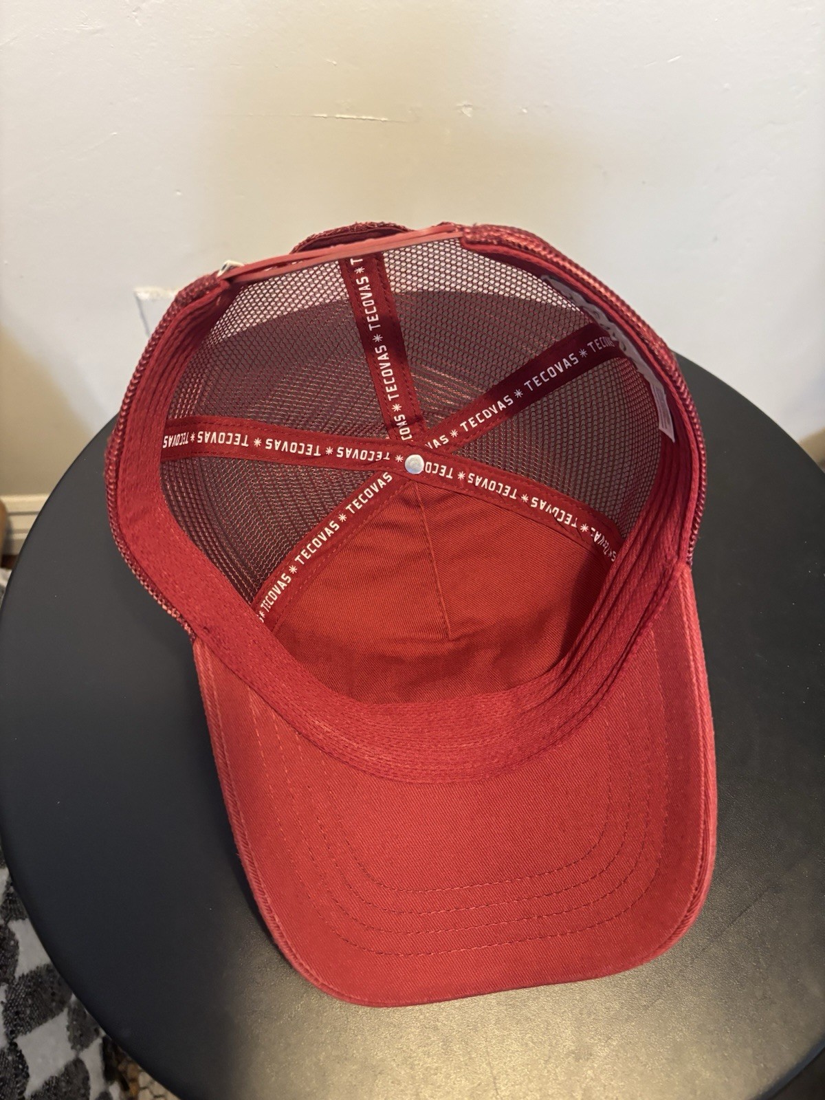 Tecovas Trucker Hat Mens Burgundy Western Ranch Mesh Snapback Cap Giddy On Up