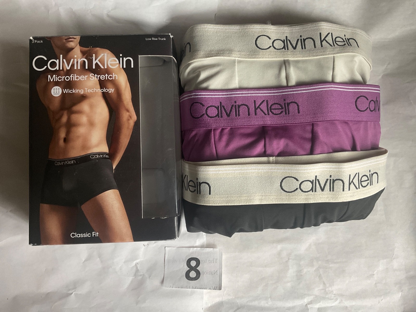 Calvin Klein 3 Pack Microfiber Stretch Low Rise Trunk New Men Black Tan Blue