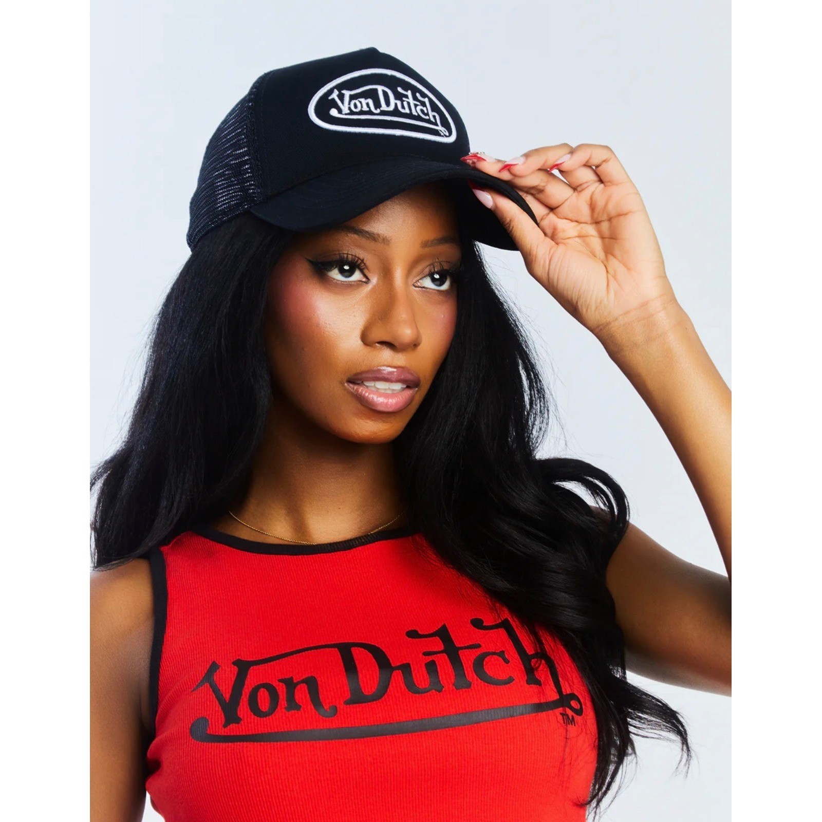 NEW Von Dutch Hat Black White Patch Trucker Mesh SnapBack Cap Retro unisex Y2K