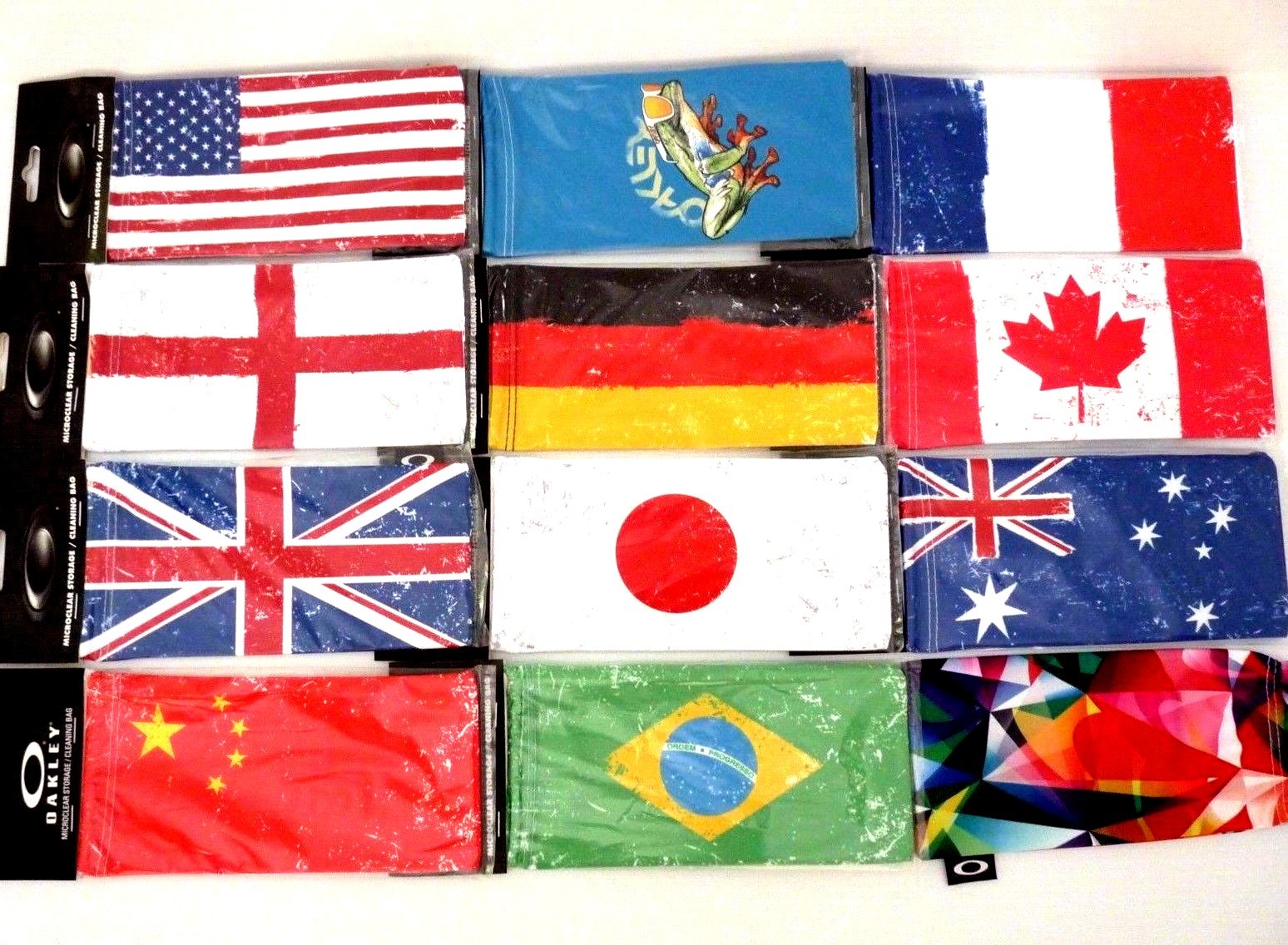 COUNTRIES FLAG OAKLEY LARGE MICROFIBER cleaning POUCH SUNGLASSES STORAGE BAG
