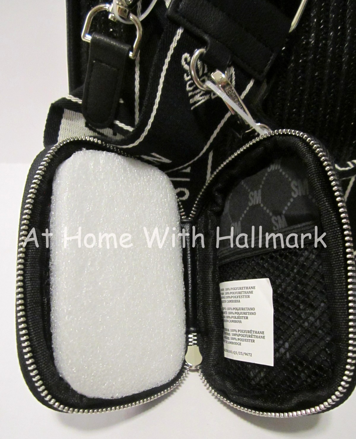 Steve Madden Black Bwebber Weave Satchel Crossbody Purse Earbud Case NWOT B59