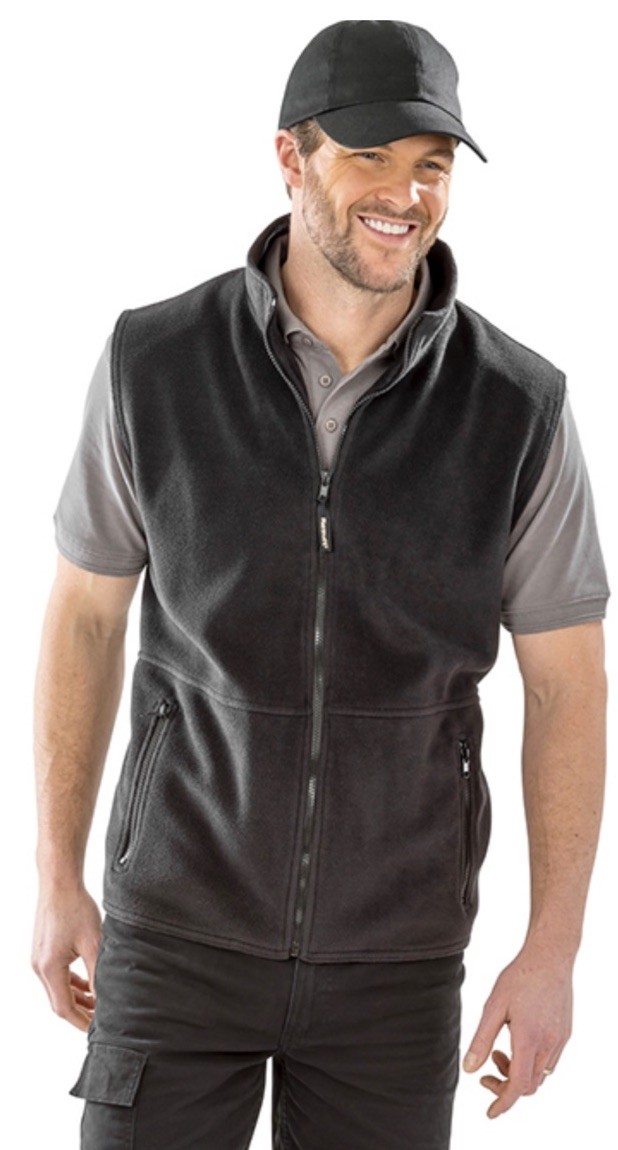 Result ~ R037X ~ Active Fleece Bodywarmer Gilet Jacket Coat Black Size XXL